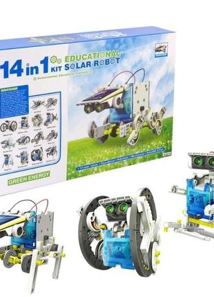 Робот конструктор educational solar robot 14 в 1 електричний робот на сонячній батареї