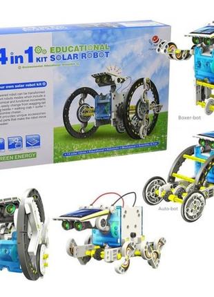 Робот конструктор educational solar robot 14 в 1 електричний робот на сонячній батареї6 фото