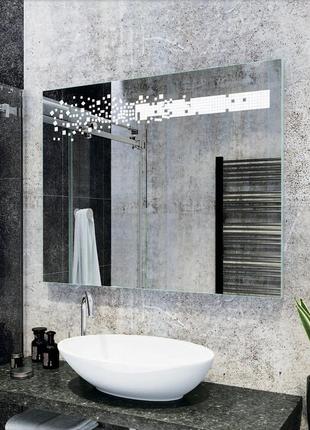 Led зеркало с подсветкой в ванную, спальню, прихожую "aston" zsl-004 (1000*800)1 фото