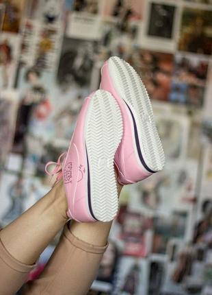Nike cortez pink кожаные женские кроссовки найк розовый цвет (весна-лето-осень)😍10 фото