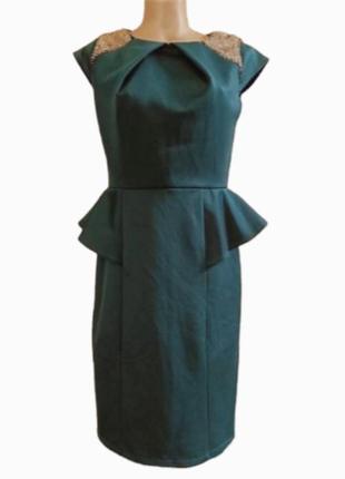 Гарне плаття смарагдового кольору баска dorothy perkins2 фото