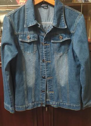 Джинсовая куртка с ручной росписью 48 размер4 фото