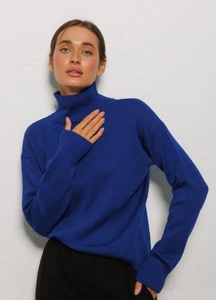 Вязаный женский свитер электрик modna kazka1 фото