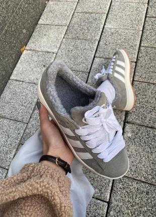 Кроссовки мех adidas campus 00s grey/white2 фото