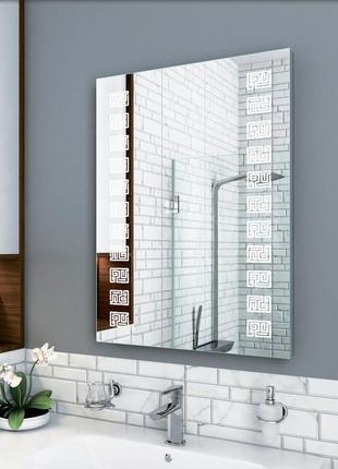 Led зеркало с подсветкой в ванную, спальню, прихожую "jabla" zsl-007 (600*800)1 фото