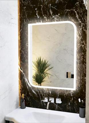 Led дзеркало з підсвіткою у ванну, спальню, передпокій "manilla" zsl-013 (600*800)1 фото