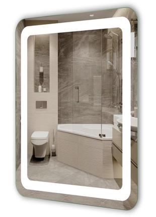 Дзеркало з підсвіткою led у ванну, спальню, передпокій zsd-018 (600*800)1 фото