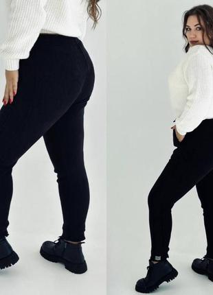 Жіночі утеплені штани брюки вельвет на флісі зима лосини7 фото