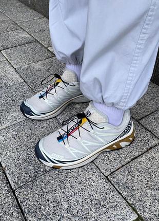 Кросівки salomon s/lab xt-6 beige/blue/gold8 фото