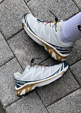 Кросівки salomon s/lab xt-6 beige/blue/gold9 фото