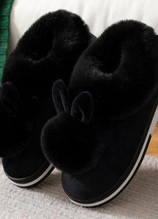Теплые тапки тапочки меховые мокасины слипоны автоледи меховушки домашние домашняя обувь на меху5 фото