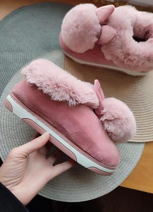 Теплые тапки тапочки меховые мокасины слипоны автоледи меховушки домашние домашняя...