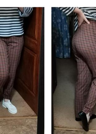 Винтаж annabell's женские брюки высокая посадка брюки в клетку винтаж8 фото
