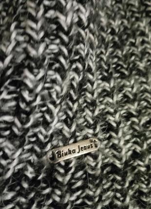 Удлиненный свитер оверсайз, вязаное платье6 фото