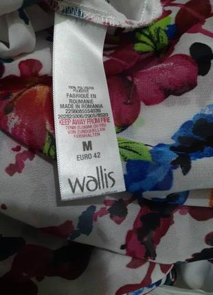 Женская яркая шифоновая блуза, блузка, топ, мелкий цветок, гавайка.7 фото