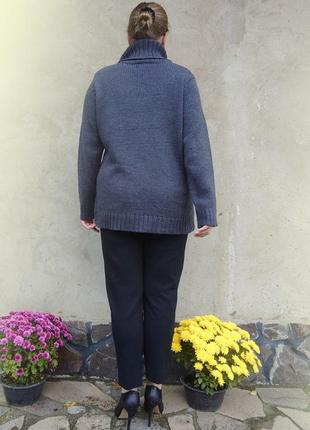 Серый стильный вязаный уютный свитер с горловиной c&a5 фото