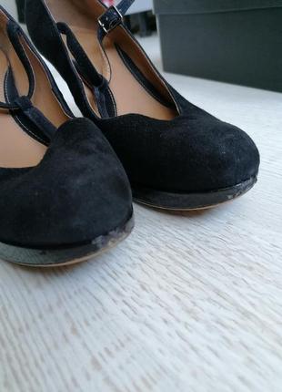 Чорні 👠замшеві туфельки clarks 🌹туфлі мері джейн9 фото