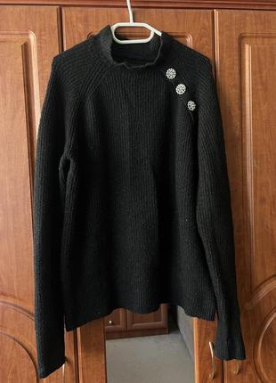 Свитер, черный свитер, кофта1 фото
