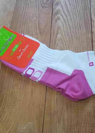 Носки женские сиреневые, укороченные, размер 23 / 35-37р.