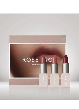 Набор мини-помад rose inc the satin lip trio
