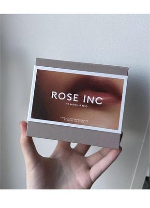 Набор мини-помад rose inc the satin lip trio