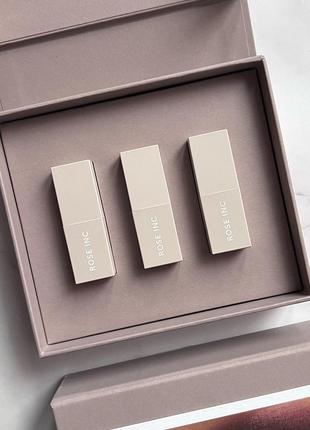 Набор мини-помад rose inc the satin lip trio