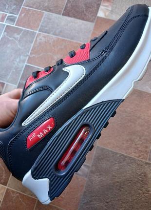 Nike air max. кожаные мужские кроссовки8 фото
