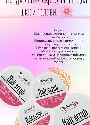 Натуральний скраб-пілінг для шкіри голови
