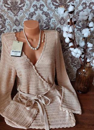 Стильный вязаный кардиган laura ashley 100% хлопок
