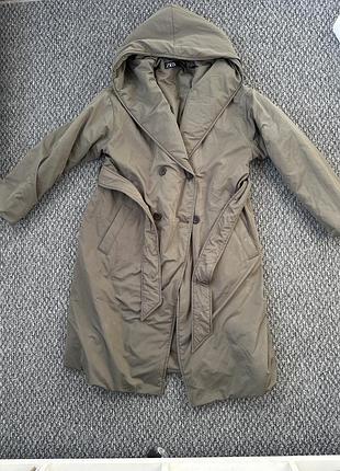 Утеплене пальто zara3 фото