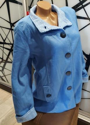 Флисовая рубашка, пальто anne de lankay голубого цвета 46-502 фото