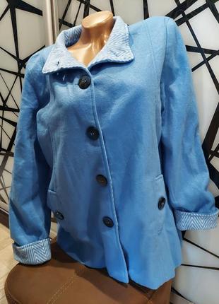 Флисовая рубашка, пальто anne de lankay голубого цвета 46-50