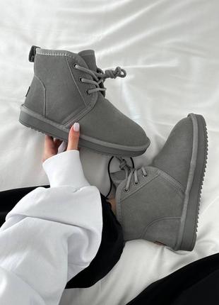 Женские угги ugg neumel cool grey suede