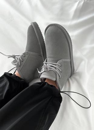 Женские угги ugg neumel cool grey suede3 фото