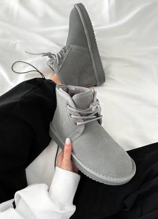 Женские угги ugg neumel cool grey suede9 фото