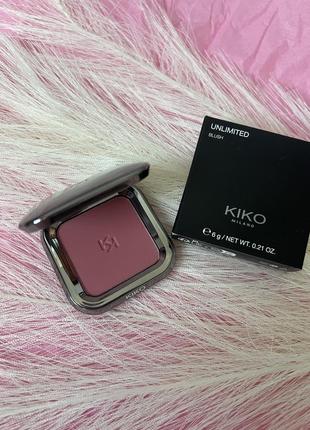 Стійкі пудрові румʼяна kiko milano unlimited blush 05