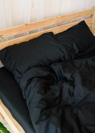 Однотонный комплект постельного белья, черный2 фото