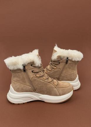 Теплі жіночі черевики зимові коричневі на замку 36-40 женские ботинки iva3 фото