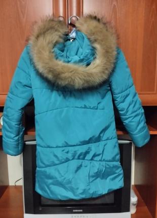 Зимняя куртка для девочки 146 см