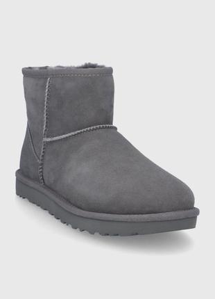 Замшевые сапоги снегоходы ботинки Shearling ugg classic mini2 фото