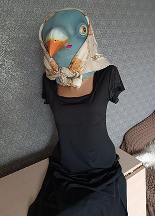 Длинное черное платье