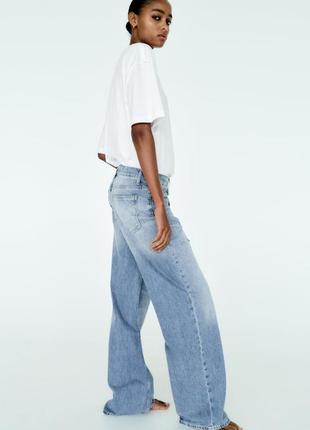 Джинси trf loose-fit mid-rise jeans zara4 фото