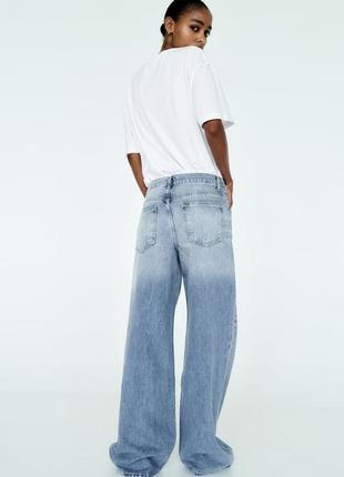Джинси trf loose-fit mid-rise jeans zara3 фото