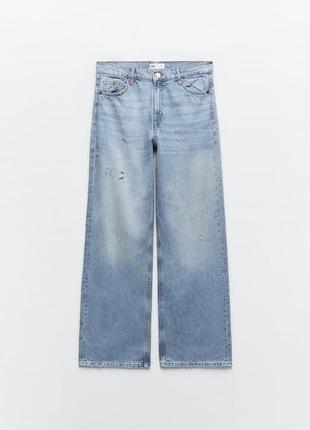 Джинси trf loose-fit mid-rise jeans zara7 фото