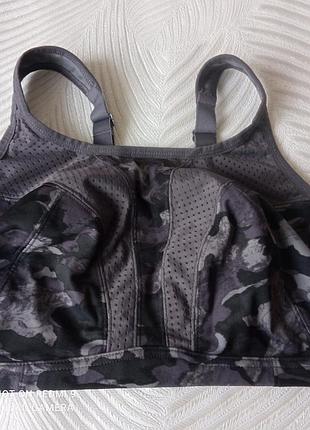Серый спортивный бюстгальтер топ фирмы marks and spencer размер 42с 95с