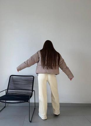 Куртка короткая дута черная мокко беж осень весна