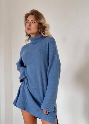 Теплый свитер. платье туника9 фото