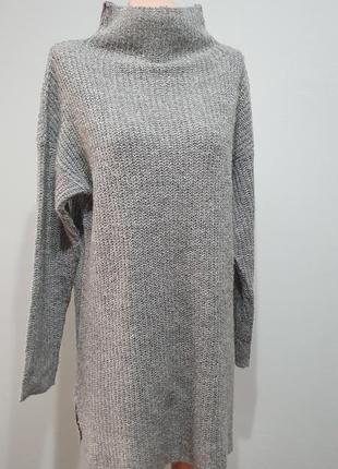 Шерстяной удлиненный свитер туника.1 фото