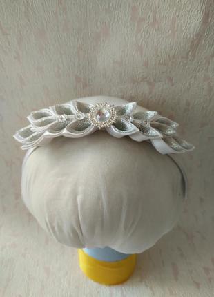 Новорічні прикраси, аксесуари. обруч обідок ободок до костюму сніжинки