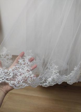 Платье свадебное +фата + перчатки.
